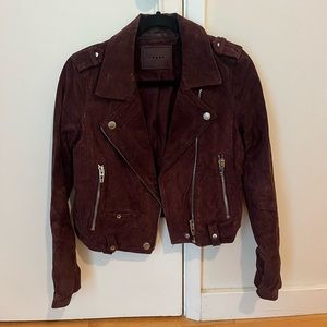 Blank NYC Suede Plum Moto Jacket